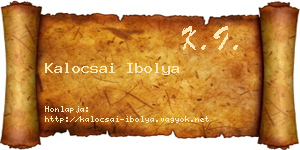 Kalocsai Ibolya névjegykártya